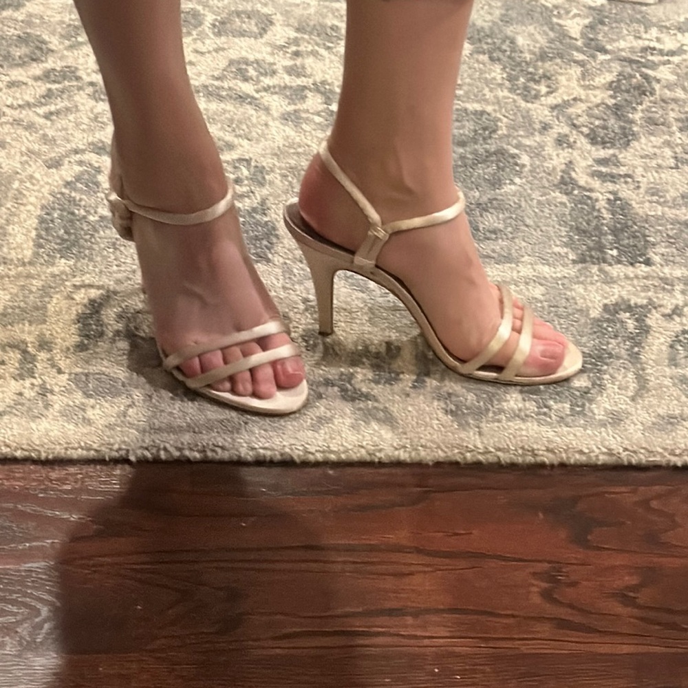 Calvin Klein Blush Strappy Silk Heels